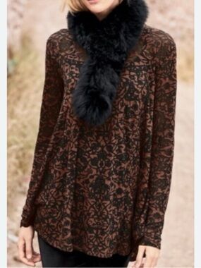 NWT Peruvian Connection Ankara Long Sleeve Swing Tunic Top Size M/L